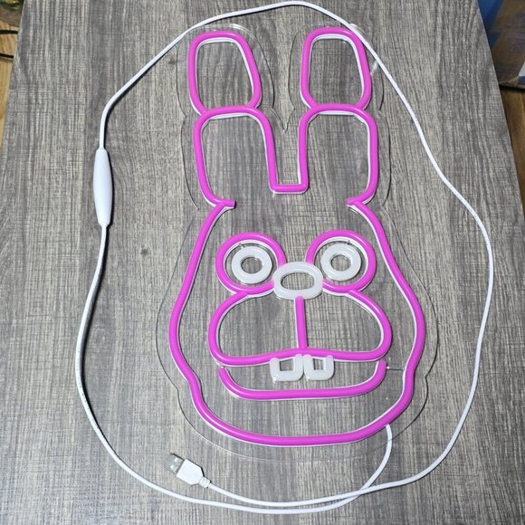 Bonnie the Rabbit Neon Sign from the Five Nights at Freddy's USB 16.1"" x 9.4" - Picture 4 of 4